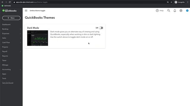 QuickBooks Themes - dark mode смотреть онлайн