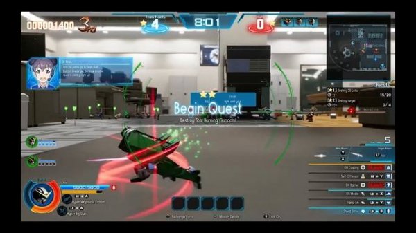 New Gundam Breaker - [GN-002 Gundam Dynames] Gameplay (PC/PS4)