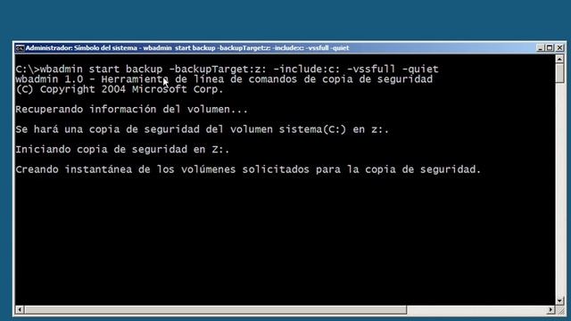 BACKWIN08: WBADMIN. Backup Completo del Sistema. NO programado. Windows Server 2008. Modo Comando. смотреть онлайн