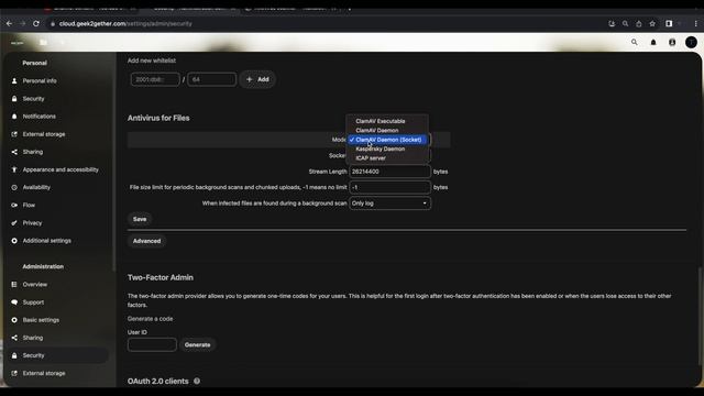Nextcloud Installation - Part 9 Antivirus for files in Nextcloud смотреть онлайн