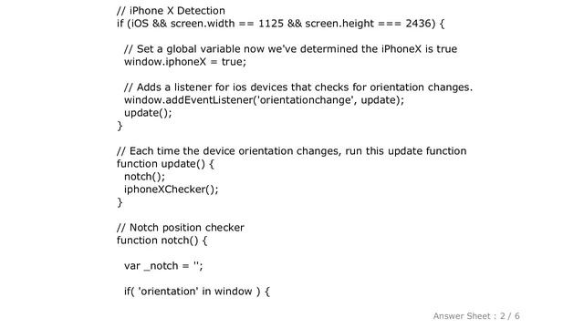 IPhoneX And Notch Detection