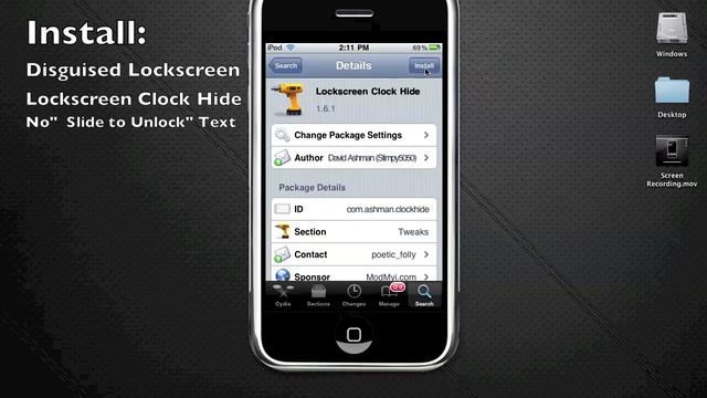 Get a Disguised Lockscreen on your iPhone/iPod Touch смотреть онлайн