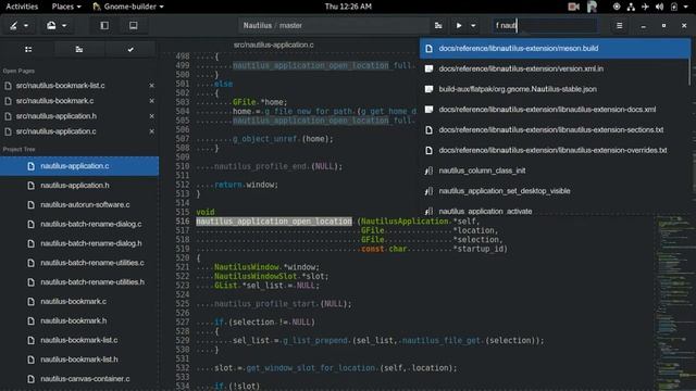 Demo of Global Search and Go to Definition in GNOME Builder смотреть онлайн