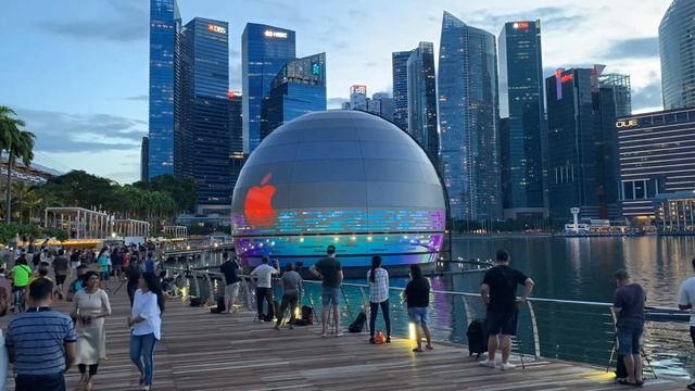 New Apple Store at Marina Bay Singapore (Timelapse) ||by Stanlig Films смотреть онлайн