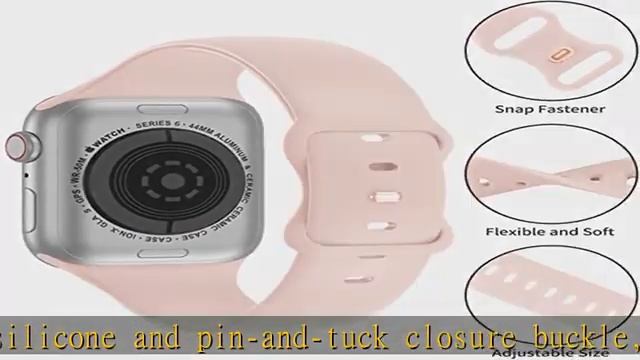 Bandiction Compatible with Apple Watch Series 3 38mm Series 5 38mm 40mm 41mm 42mm 44mm 45mm 49mm, S смотреть онлайн