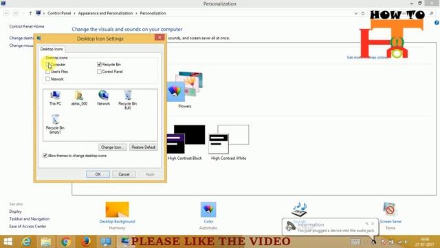 How to Enable the 'This PC/My Computer' Icon to show on your Desktop on Windows 8 / 10 смотреть онлайн