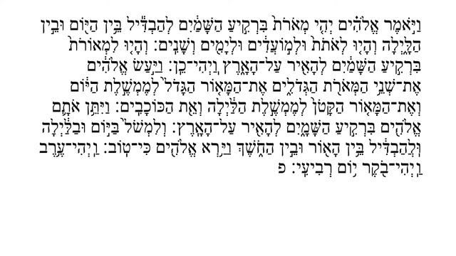Genesis Chapter 1 Slow Read in Hebrew. смотреть онлайн