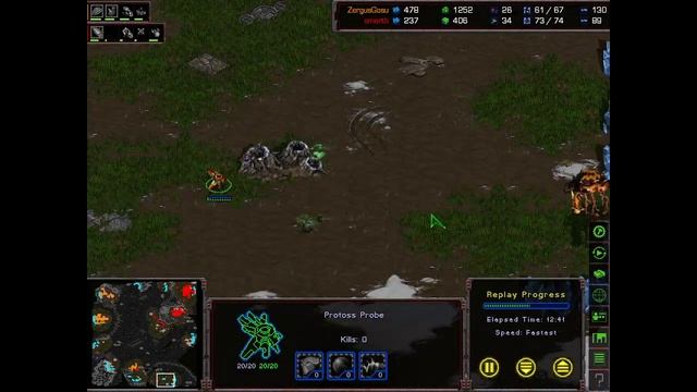 StarCraft: Brood War - ZVP - Tau Cross - с комментариями смотреть онлайн