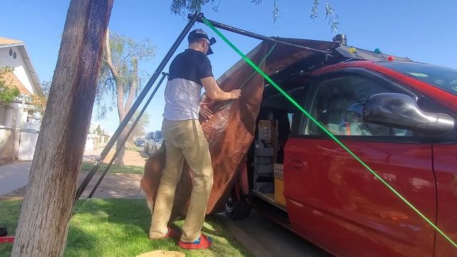 Vanlife DIY Cheap Van Awning Setup PVC Pipes | Dodge Caravan смотреть онлайн