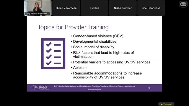 RFP Webinar: Gender Based Violence and Developmental Disabilities Training and Resource Development смотреть онлайн