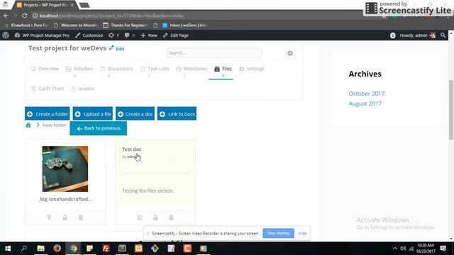 How to create folder, upload files & add doc with Project Manager Pro смотреть онлайн