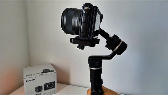 Canon EOS M100 balancing with Feiyutech G6 Plus gimbal смотреть онлайн