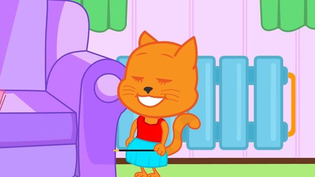 Cats Family In English - Crystal Obstacle Course Cartoon For Kids