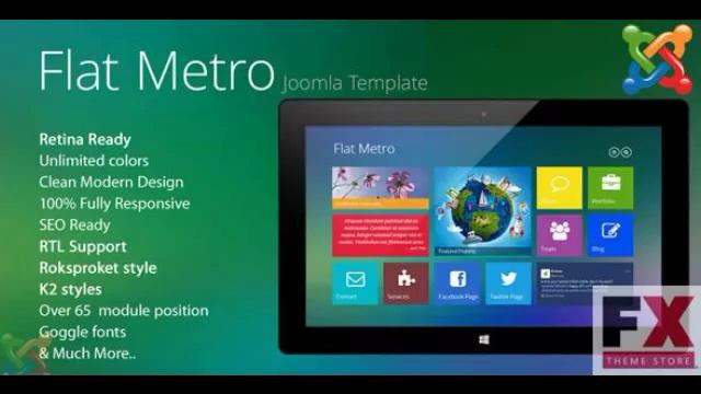Preview Flat-Metro - Responsive Multi-Purpose Joomla Theme T смотреть онлайн