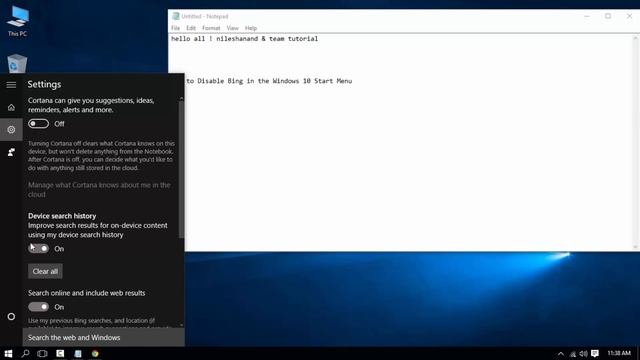 Disable Bing in the Windows 10 Start Menu смотреть онлайн