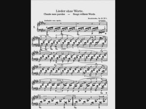 Ф. Мендельсон. "Песни без слов" №1 (Lieder ohne Worte) НОТЫ