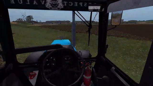 Пашем на тракторе МТЗ 1221