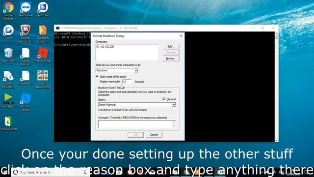 How to remote shutdown a pc using command promt смотреть онлайн