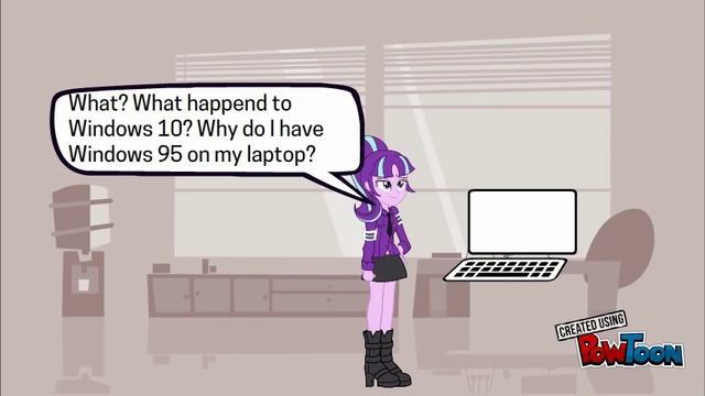 Adagio Dazzle Downgrades her mom's computer from Windows 10 to Windows 95 while grounded смотреть онлайн