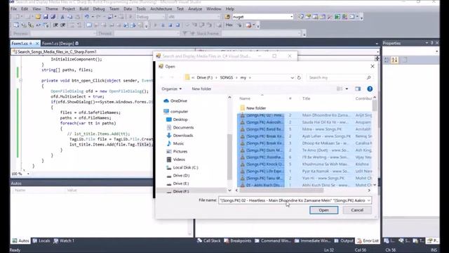 Search and Display Media file info in C# Visual Studio By Rohit Programming Zone смотреть онлайн