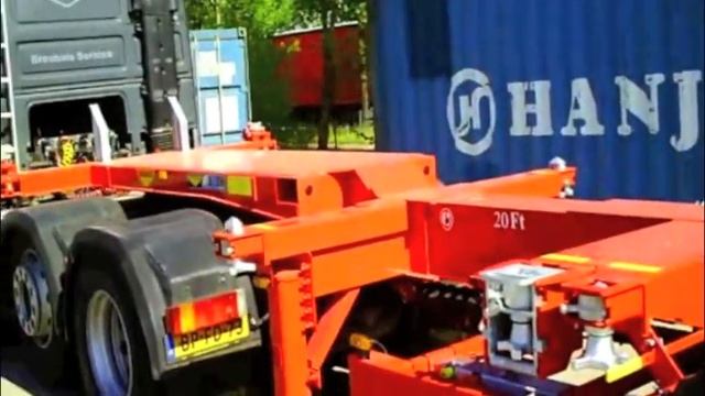 Broshuis extending and closing the original Multifunctional Container Chassis смотреть онлайн