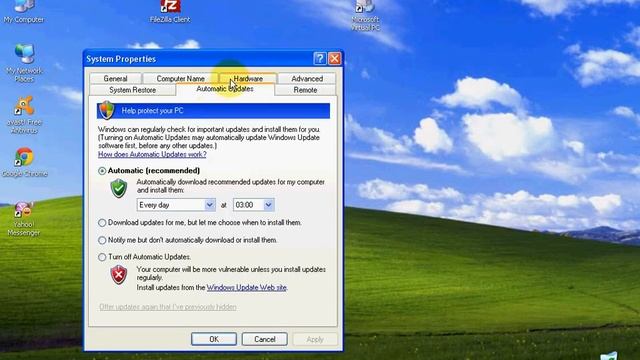 Dezactivarea Windows Update in Windows Xp смотреть онлайн