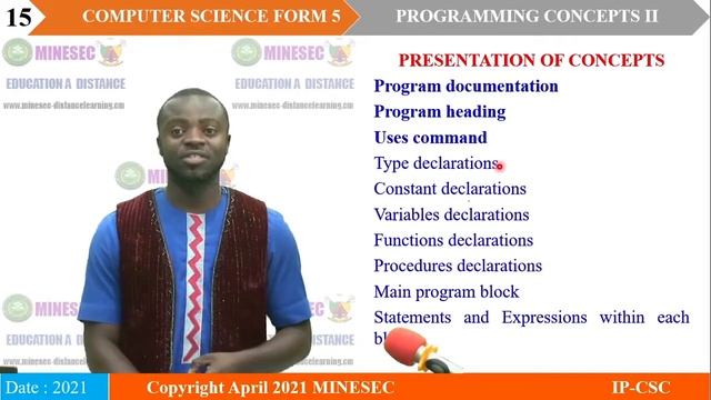IP-INFO Computer Science Form 5 Lesson 11 PROGRAMMING CONCEPTS II Pascal Program Structure :Basic.. смотреть онлайн