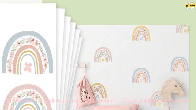 1005006161227274 6 Sheets Kids Room Wall Sticker Classroom Window Colorful Rainbow Home смотреть онлайн