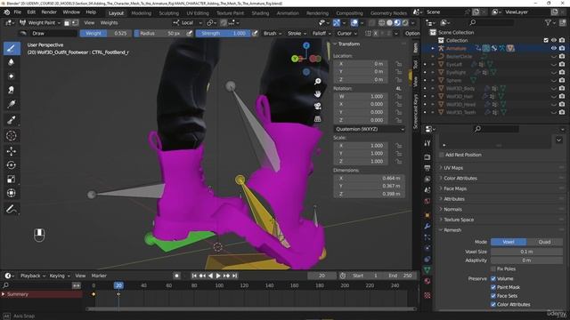 13. Part 3 Adding the character mesh to the Armature смотреть онлайн