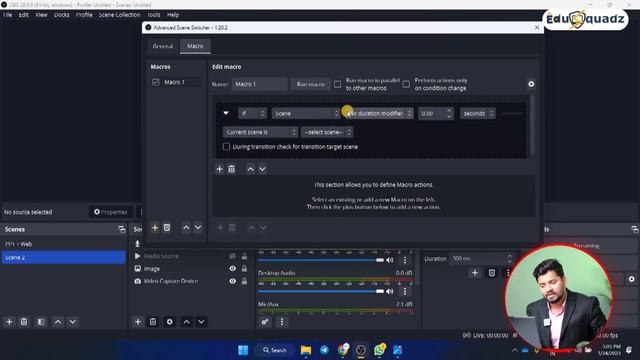 Advanced Scene Switcher Obs Studio | Obs Automatic Scene Switching Tutorial in Hindi | @Edusquadz смотреть онлайн