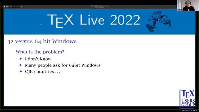 TUG 2022 — Norbert Preining — TeXLive 2022 status update смотреть онлайн