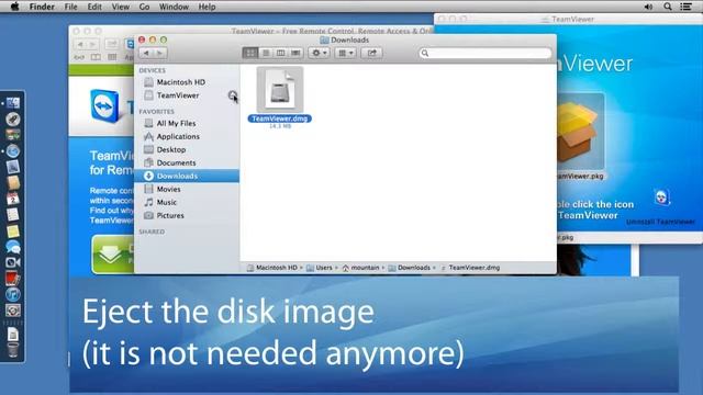 OS X 10.8 Mountain Lion - TeamViewer - using it смотреть онлайн