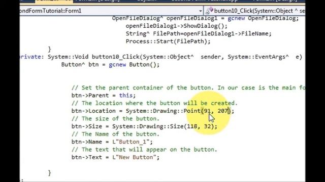 Visual C++ Tutorial 44 -Windows Forms Application:Creating a Windows Forms Control Like button смотреть онлайн