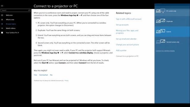 Get Started App Windows 10 How To: Projecting Your Screen смотреть онлайн