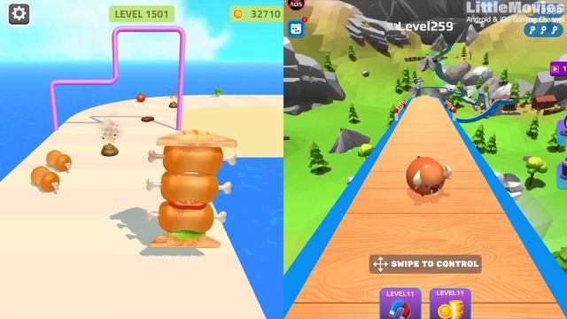 Sandwich Runner | Sky Rolling Balls - All Level Gameplay Android,iOS - NEW APK BIG UPDATE смотреть онлайн