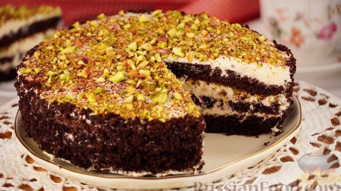 Простые коржи на кефире и крем из сгущёнки.
ШОКОЛАДНЫЙ ТОРТ НА КЕФИРЕ СО СГУЩЁНКОЙ И ОРЕХАМИ смотреть онлайн