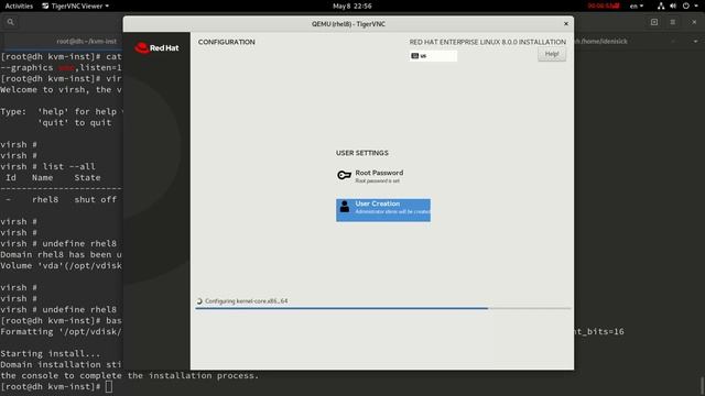 Установка Red Hat Enterprise Linux 8.0 [ RHEL 8.0 ] в среду Kernel-based Virtual Machine [ KVM ] смотреть онлайн