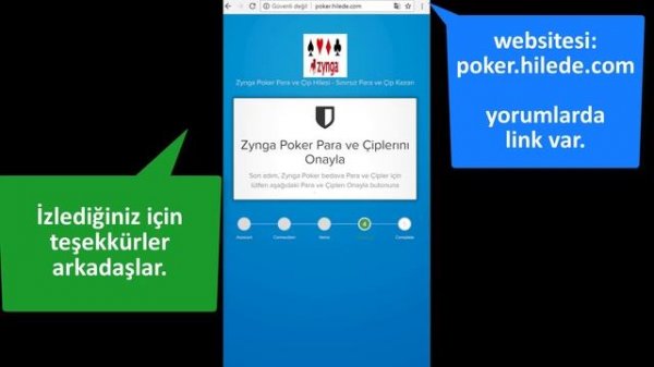 Zynga Poker Para ve Çip Hilesi 2018 - iOs Android