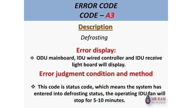 GREE VRF ERROR CODE A3 [ ENGLISH ] смотреть онлайн