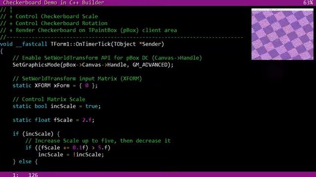 Checkerboard Demo using C++ Builder & Windows API (GDI) смотреть онлайн