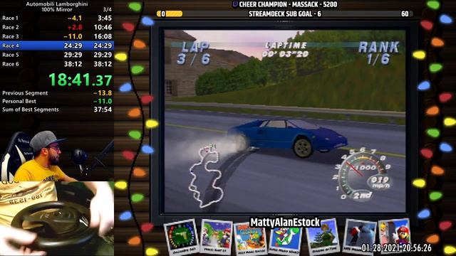 Automobili Lamborghini - 100% Reverse N64 Racing Wheel - WR 36:34 Speedrun смотреть онлайн