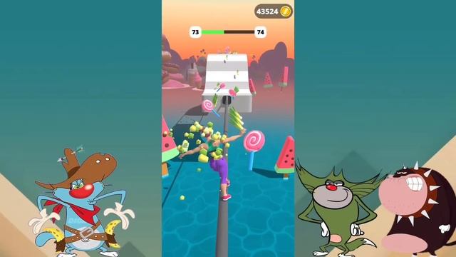 Muscle Rush, Fat 2 Fit, Shape Shifting, Android Game With Oggy And Jack смотреть онлайн