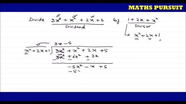 Divide 3𝑥^3 + 𝑥^2 + 2𝑥 + 5 by 1 + 2𝑥 + 𝑥^2 смотреть онлайн