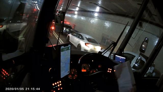 Flixbus 9928 Leaving NY Lincoln Tunnel Traffic смотреть онлайн