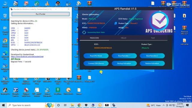 APS RamDisk Tool ios 15 passcode bypass with signal | windows tool |aps ramdisk activation availabl смотреть онлайн