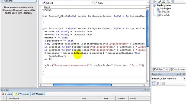 VB 2008 system log in tutorial part 2 смотреть онлайн