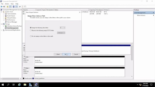 RAID 0 Configuration on Windows Server 2019 смотреть онлайн