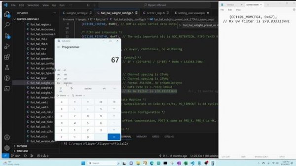 Flipper Zero - Sub-GHz CC1101 (Bandwidth)