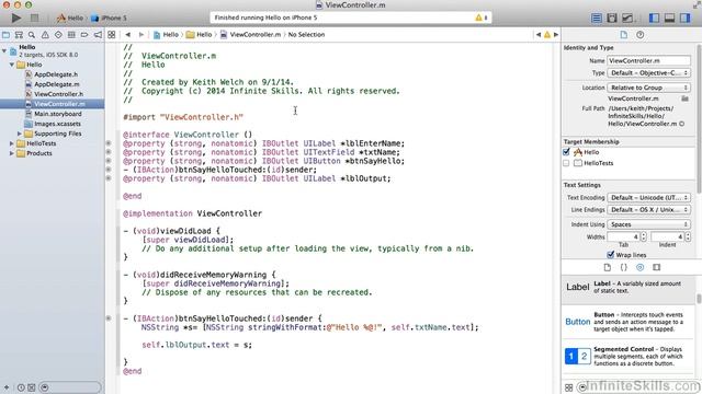 App Development in iOS 8 Tutorial | Using Xcode смотреть онлайн