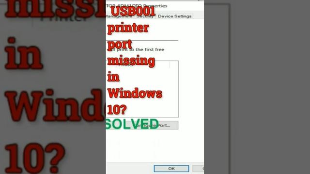 Fix USB001 printer port missing in Windows 10W10 में गायब USB001 प्रिंटर पोर्ट को ठीक करें смотреть онлайн